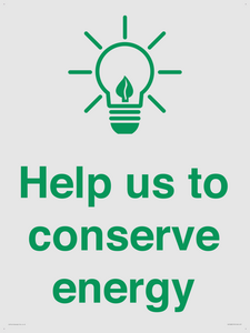 Help us to conserve energy 